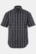 JP 1880 check shirt, short sleeve, seersucker, button-down collar, modern fit, up to 8 XL
