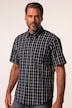 JP 1880 check shirt, short sleeve, seersucker, button-down collar, modern fit, up to 8 XL