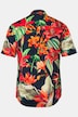 Chemise JP 1880, jersey imprimé all-over, manches courtes et col à pointes boutonnées, coupe Modern Fit - jusqu'au 8 XL