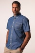 Chemise en jean, manches courtes et col à pointes boutonnées, coupe Modern Fit - jusqu'au 8 XL