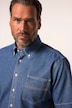Chemise en jean, manches courtes et col à pointes boutonnées, coupe Modern Fit - jusqu'au 8 XL