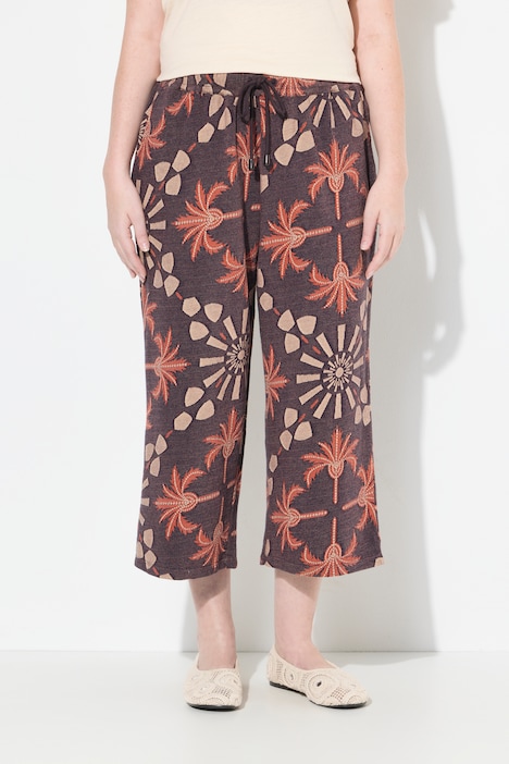 Eco Cotton Geometric Floral Textured Culottes