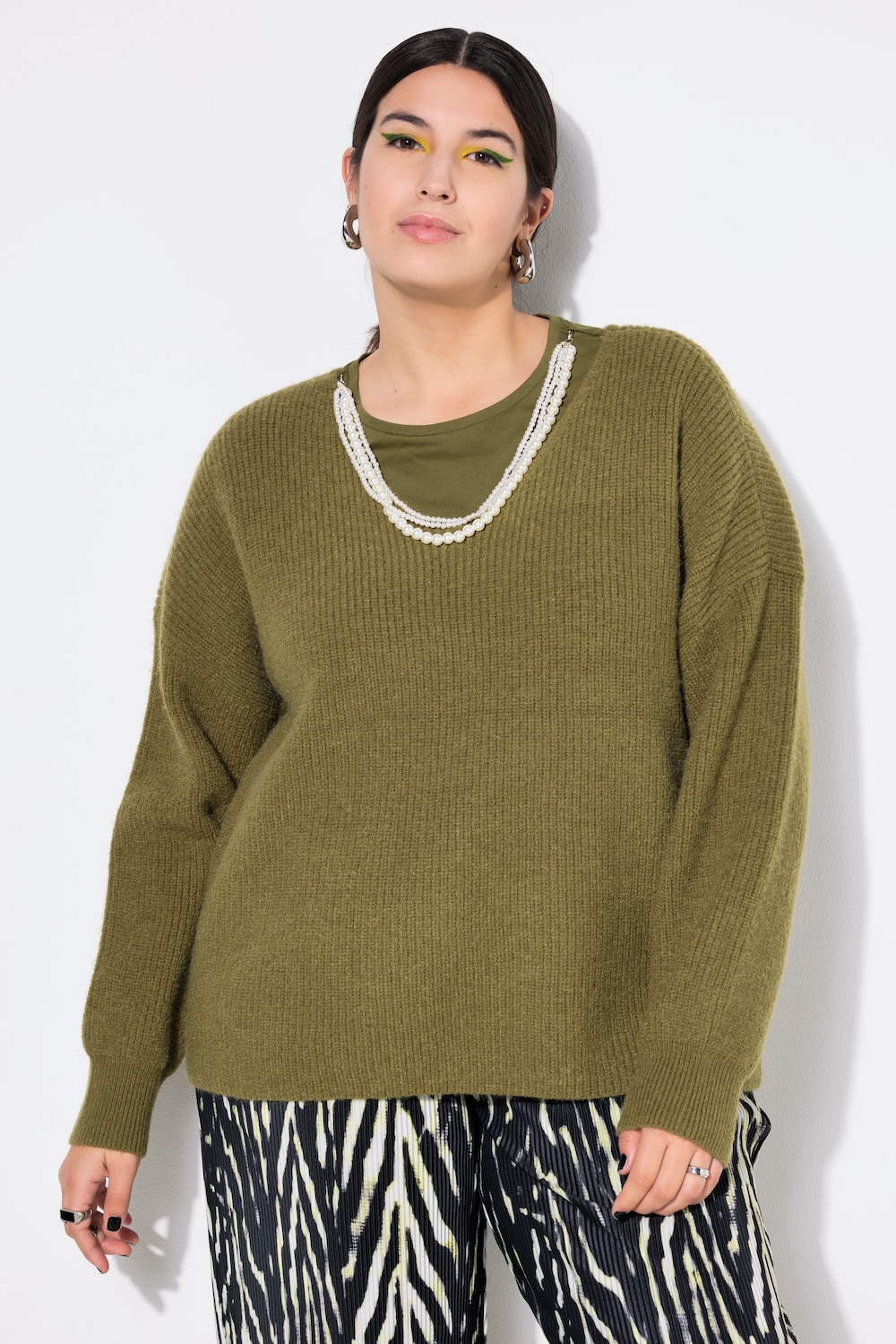 Pullover, Boxy Shape, weicher Rippstrick