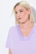 Satin Trim Pinstripe Two Piece Pajama Set