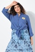 Bluse, A-form, muslin, broderi