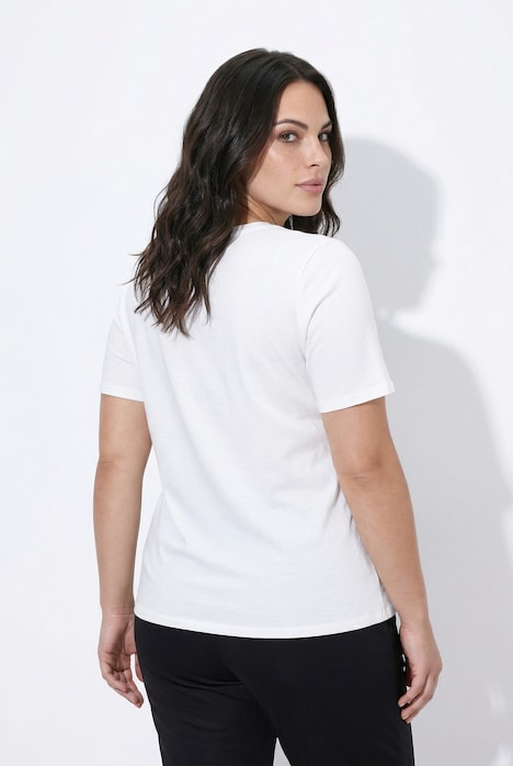 T-Shirt, Lyocell, Ziersteine, Rundhals, Halbarm