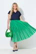 Spódnica midi plisowana, nadruk, krój trapezowy, elastyczny pas