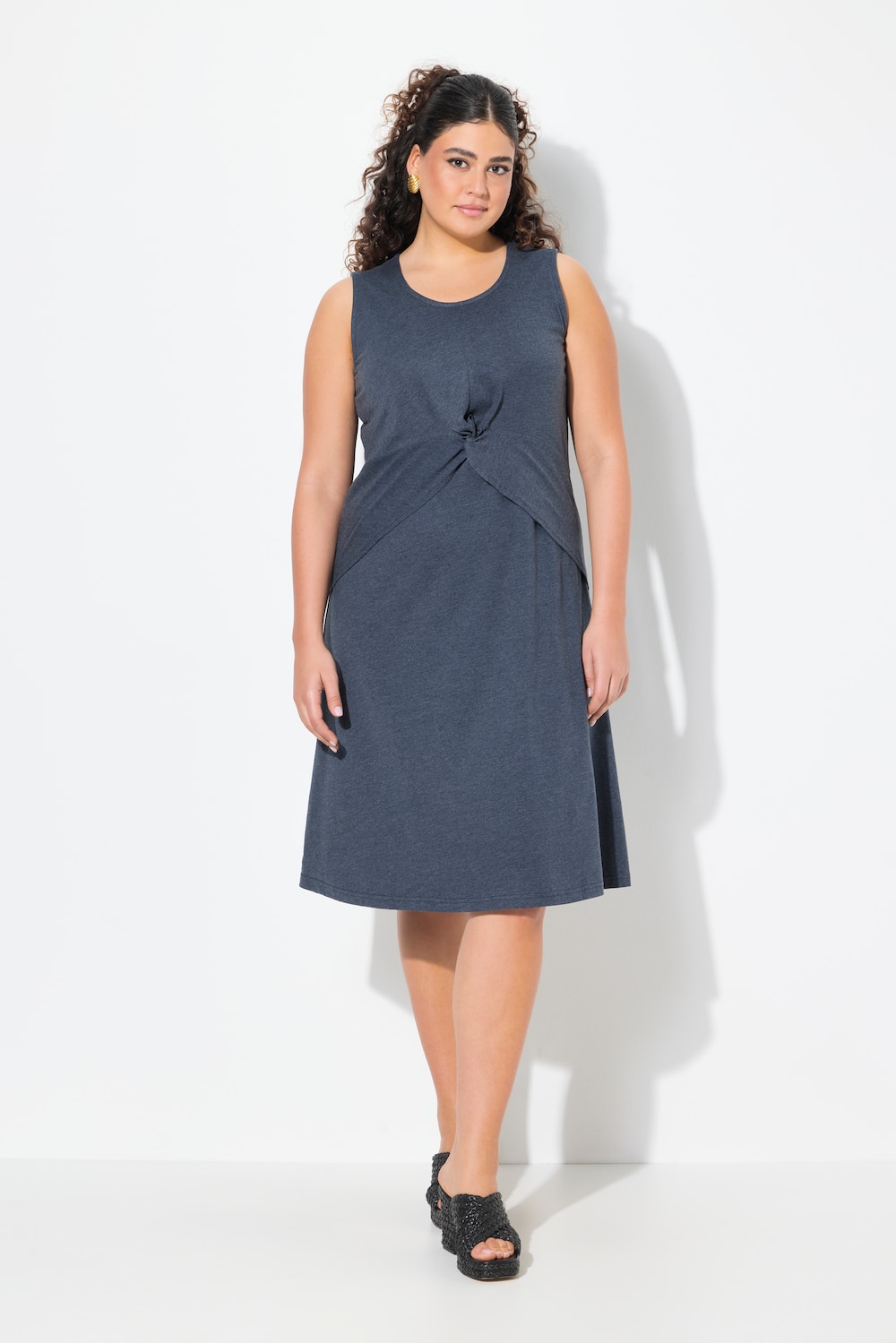 Große Größen Jerseykleid, Damen, blau, Größe: 62/64, Baumwolle/Polyester, Ulla Popken