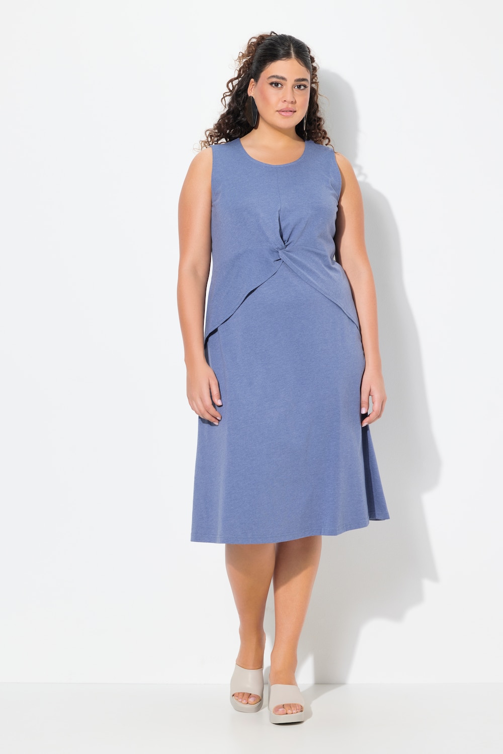 Thumbnail - Große Größen Jerseykleid, Damen, blau, Größe: 62/64, Baumwolle/Polyester, Ulla Popken