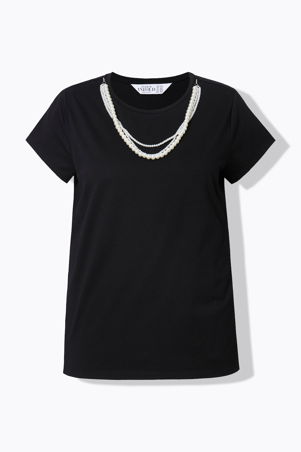 Stora storlekar T-shirt, Dam, svart, storlek: 58/60, Bomull, Studio Untold