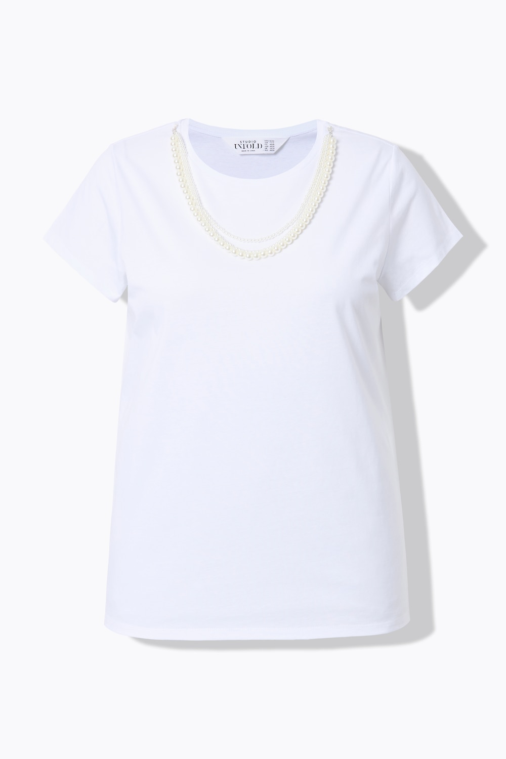 Stora storlekar T-shirt, Dam, vit, storlek: 50/52, Bomull, Studio Untold
