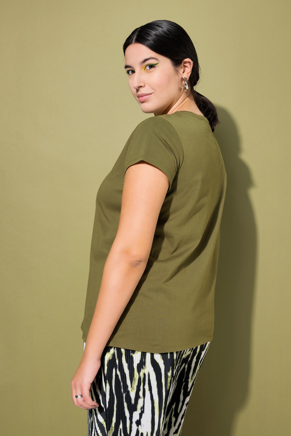 Stora storlekar T-shirt, Dam, brun, storlek: 42/44, Bomull, Studio Untold