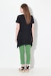 Eco Cotton Embroidered Longline Pointed Hem Tee