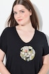Eco Cotton Embroidered Longline Pointed Hem Tee