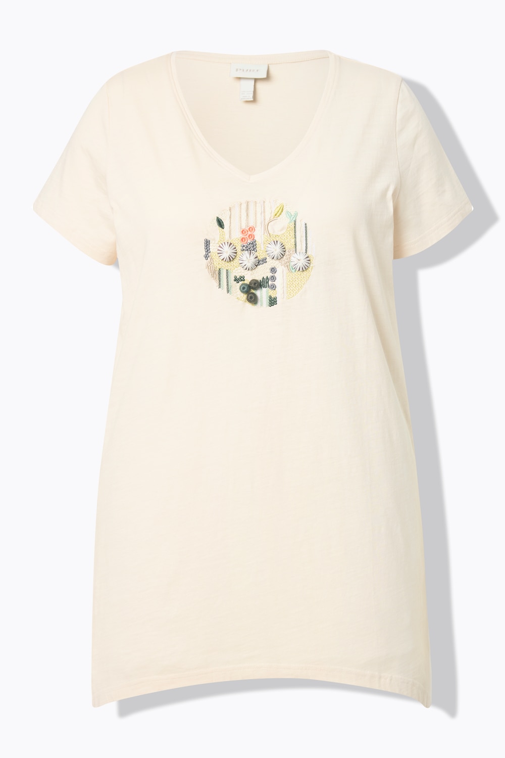 Stora storlekar T-shirt, Dam, gul, storlek: 54/56, Bomull, Ulla Popken