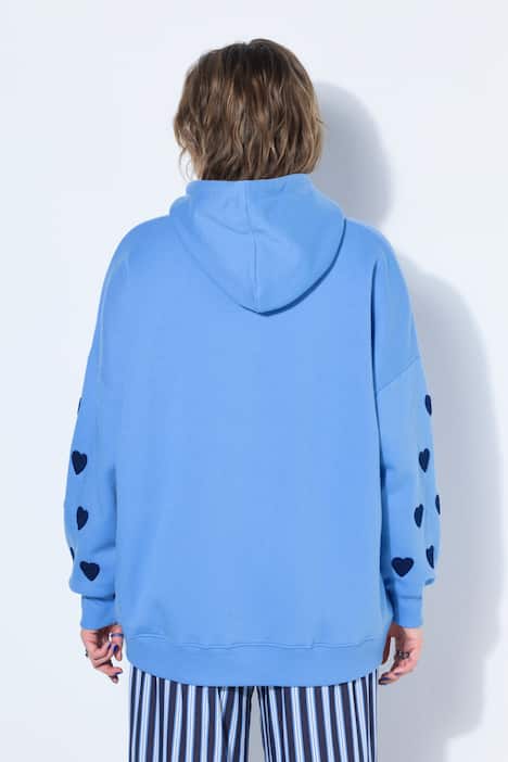Hoodie, extra oversized, Sweat, Kapuze, Ärmel-Hearts