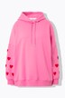 Hoodie, extra oversized, Sweat, Kapuze, Ärmel-Hearts