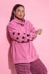 Hoodie, oversized, Sweat, Kapuze, Ärmel-Hearts