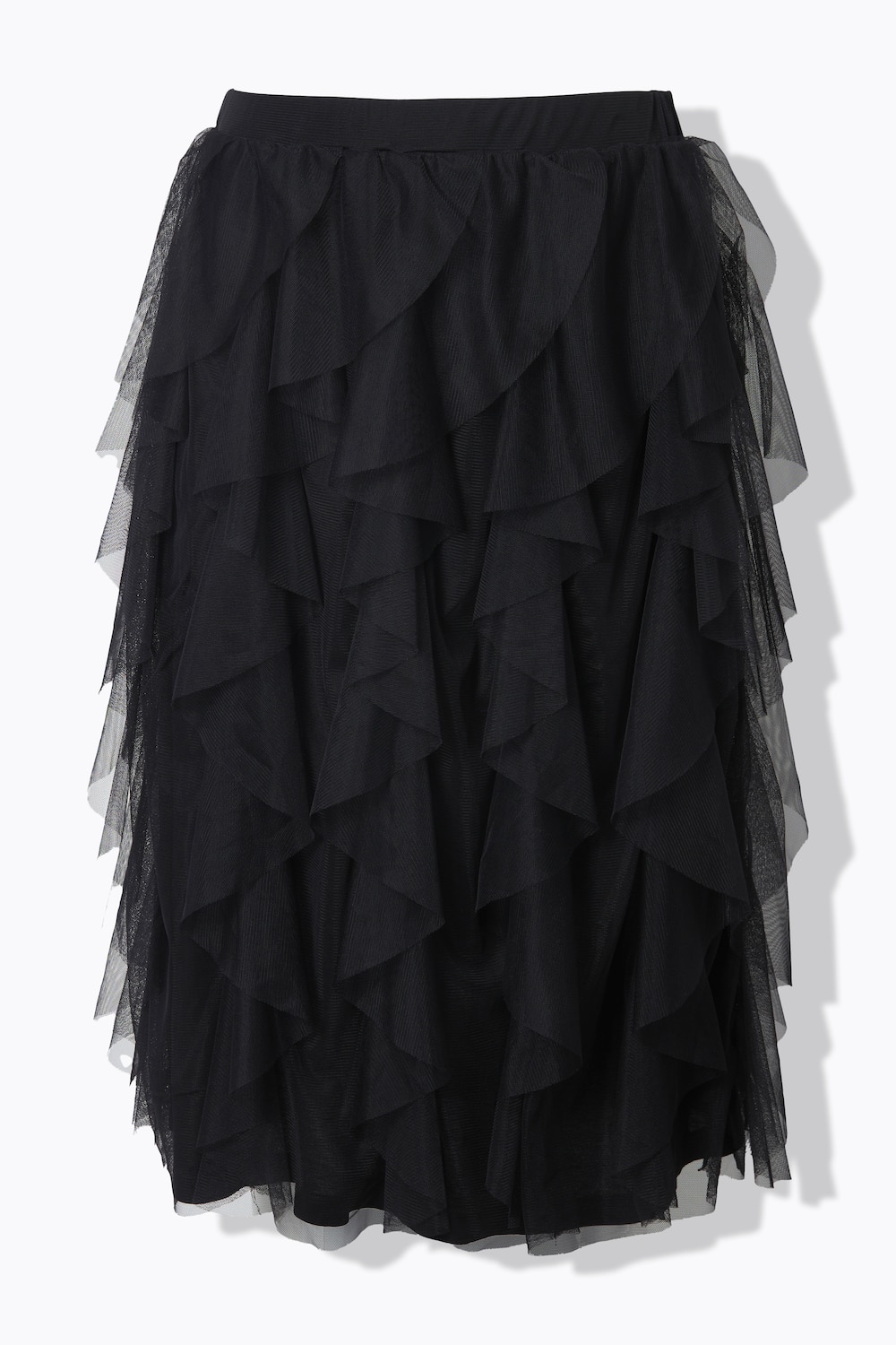 Stora storlekar Meshkjol, Dam, svart, storlek: 56, Polyester, Angel of Style