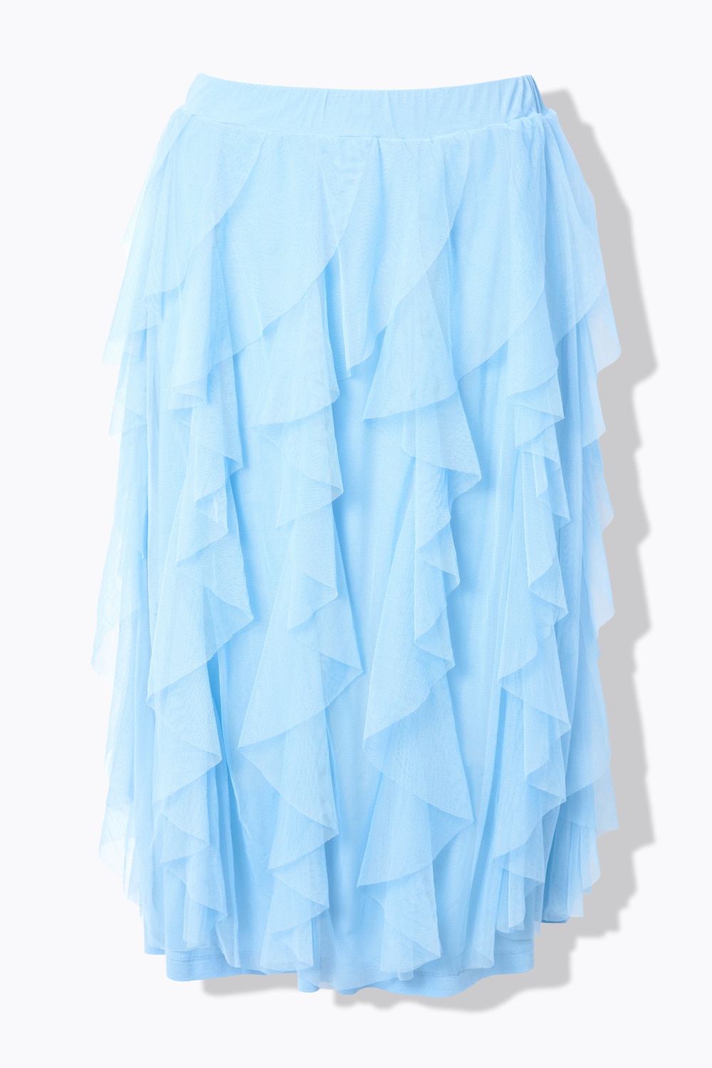 Stora storlekar Meshkjol, Dam, blå, storlek: 48, Polyester, Angel of Style