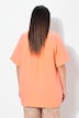 Mousseline blouse, A-lijn, tuniekhals, halve mouwen