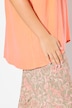 Mousseline blouse, A-lijn, tuniekhals, halve mouwen