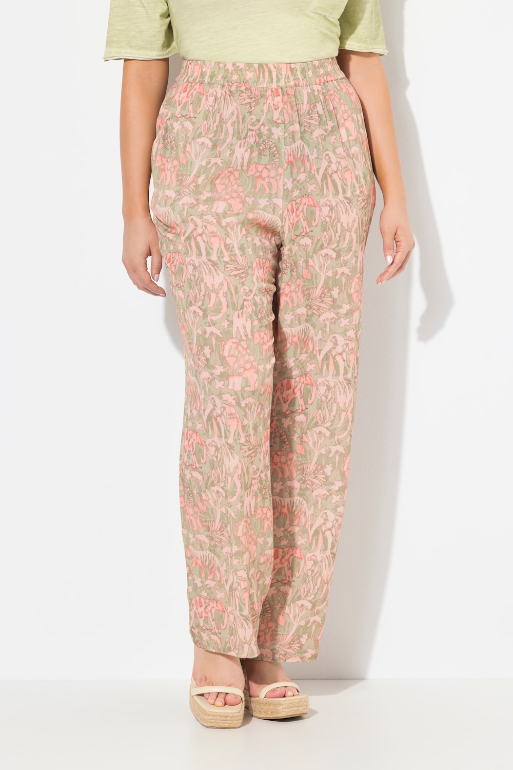 Große Größen Hose Rose, Damen, beige, Größe: 42/44, Viskose, Ulla Popken