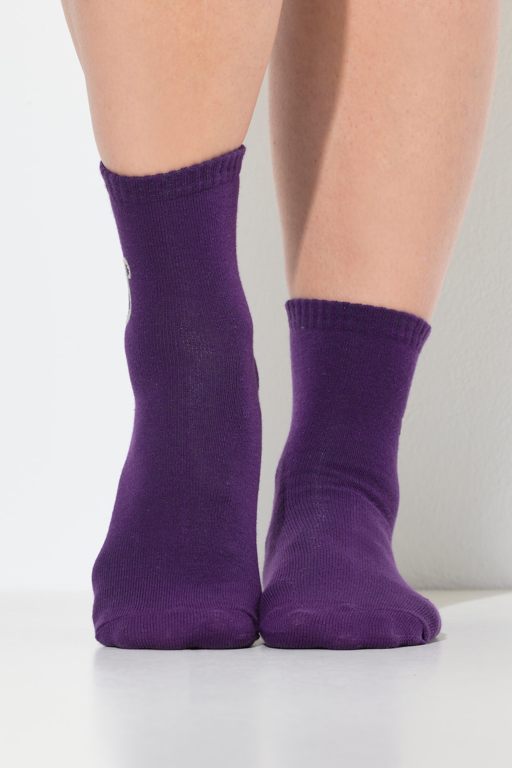 Große Größen Glow-in-the-Dark-Strümpfe, Damen, lila, Größe: 39-42, Baumwolle/Synthetische Fasern, Ulla Popken