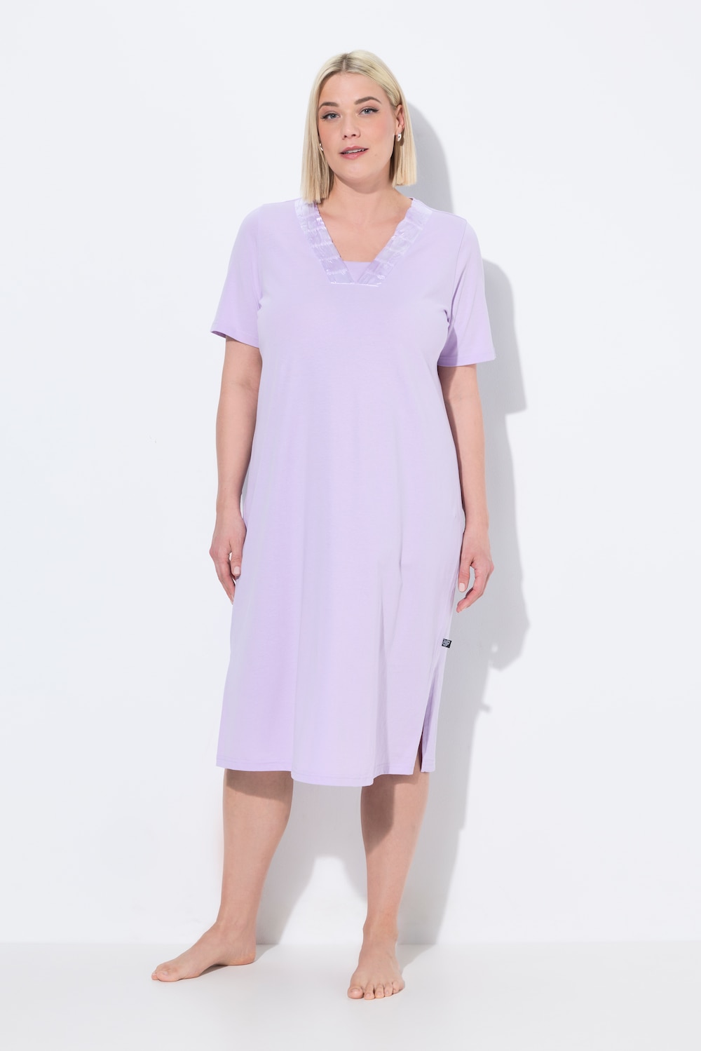 Große Größen Nachthemd, Damen, lila, Größe: 54/56, Baumwolle, Ulla Popken