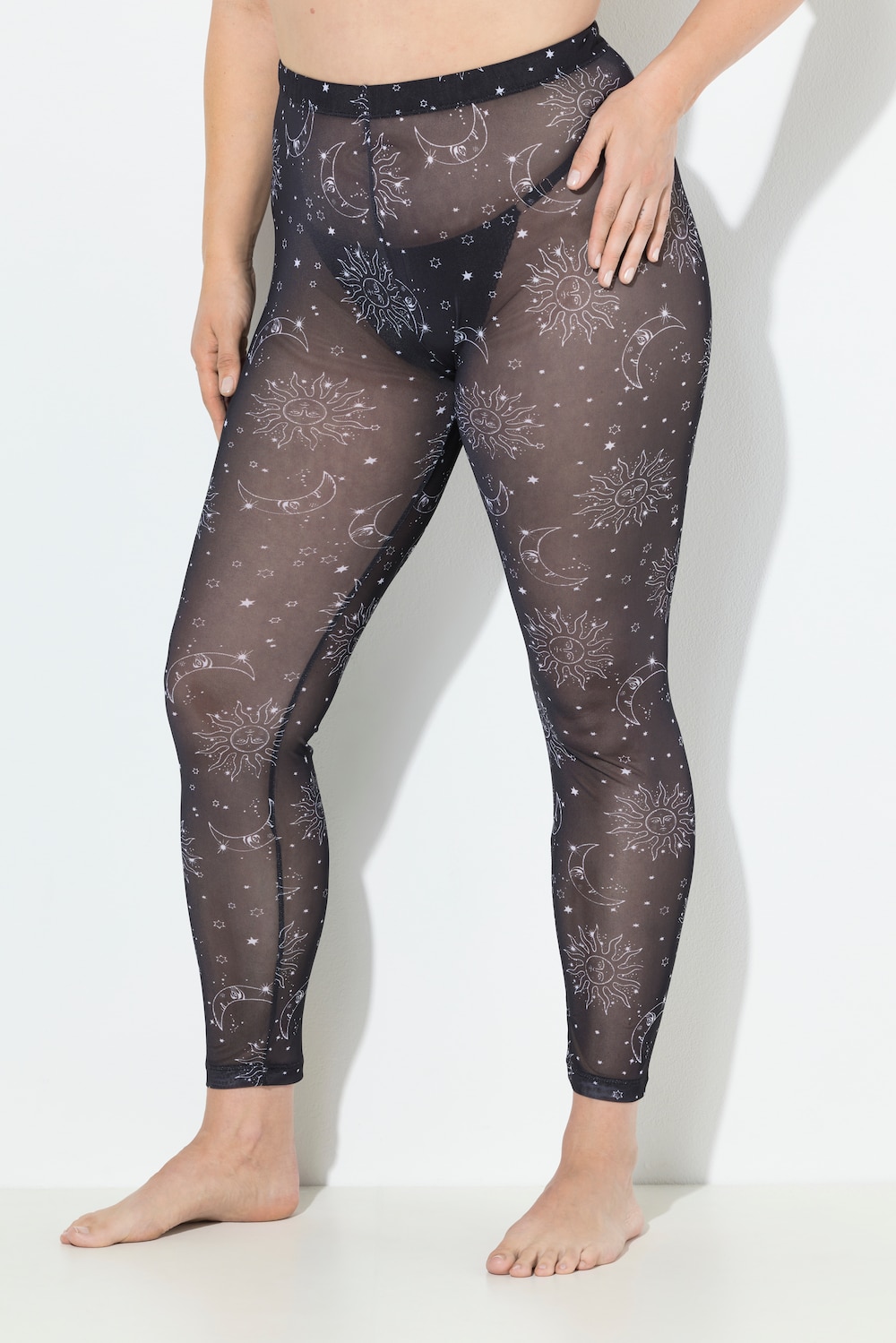 Thumbnail - Große Größen Strumpf-Leggings, Damen, schwarz, Größe: 42/44, Polyester, Ulla Popken