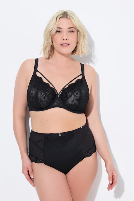 Strappy Scalloped Lace Cupless Underwire Bra