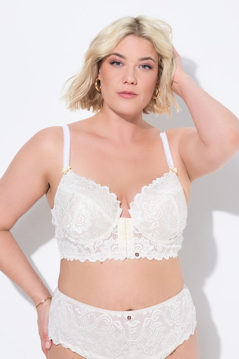 Floral Lace Front Close Underwire Bra