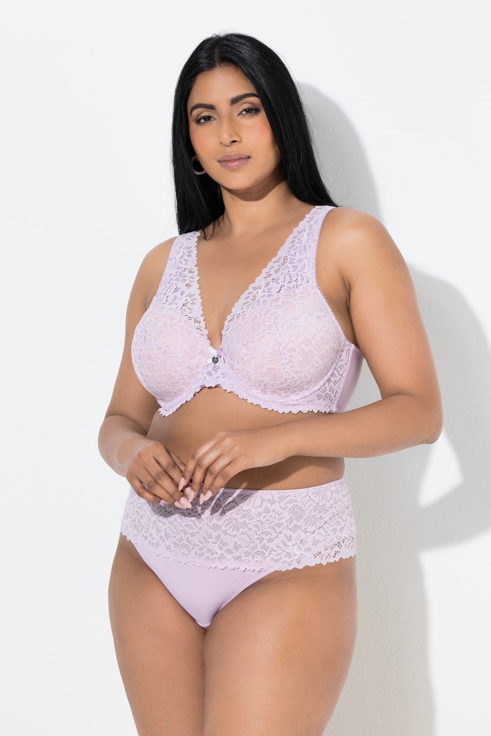 Große Größen TRUYOU Bügel-BH, Damen, lila, Größe: 100D, Synthetische Fasern/Elasthan, Ulla Popken