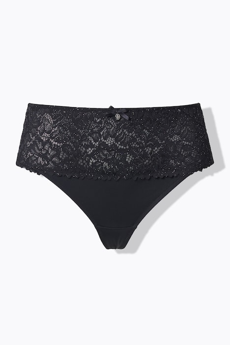 TRUYOU String-Panty, glitzernde Spitze, Mikrofaser