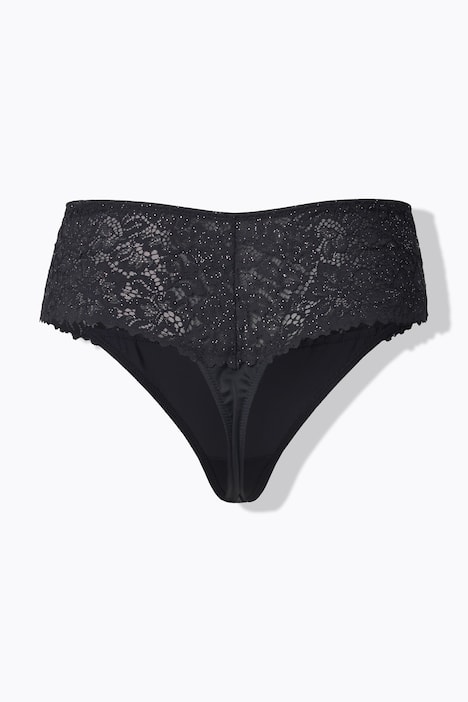 TRUYOU String-Panty, glitzernde Spitze, Mikrofaser