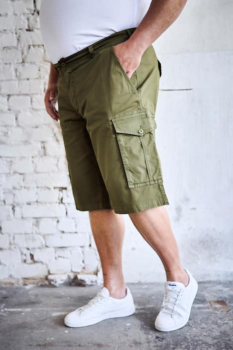 Men+ Cargo-Bermuda, Baggy Fit, Twill, Elastikbund, bis 72