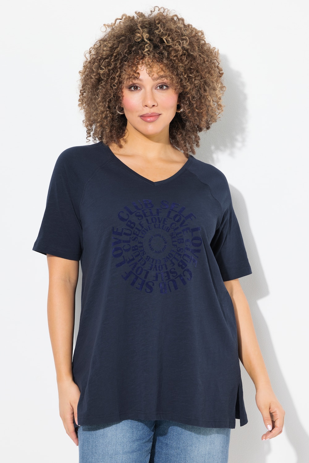 Große Größen T-Shirt, Damen, blau, Größe: 58/60, Baumwolle, Ulla Popken