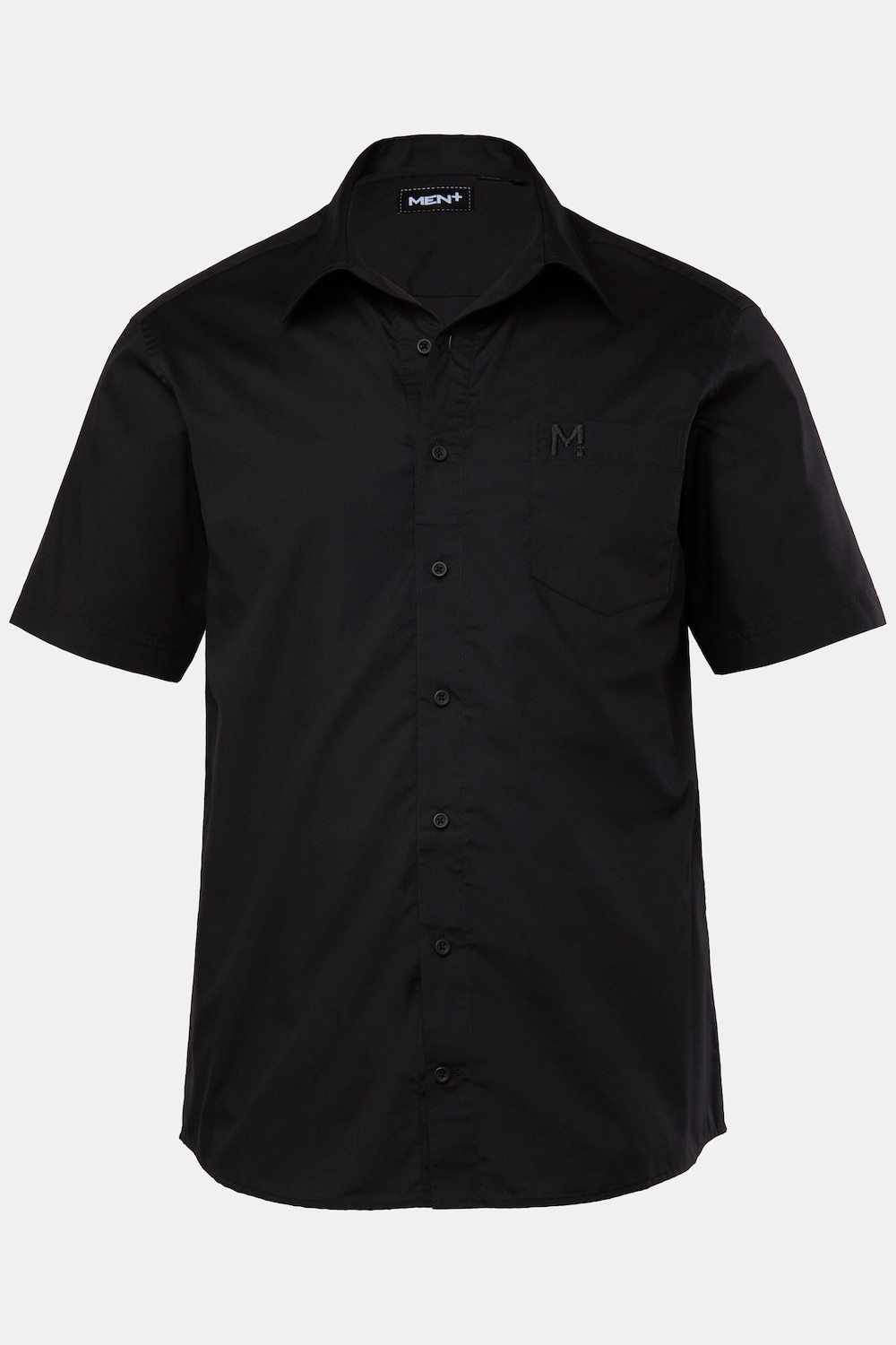 Stora storlekar Skjorta, Her, svart, storlek: 3XL, Polyester/Bomull, Men Plus
