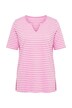 Dlouhé tričko, pruhy, A střih, kulatý výstřih, krátké rukávy