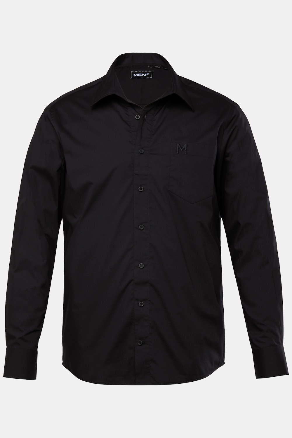Stora storlekar Skjorta, Her, svart, storlek: XL, Polyester/Bomull, Men Plus