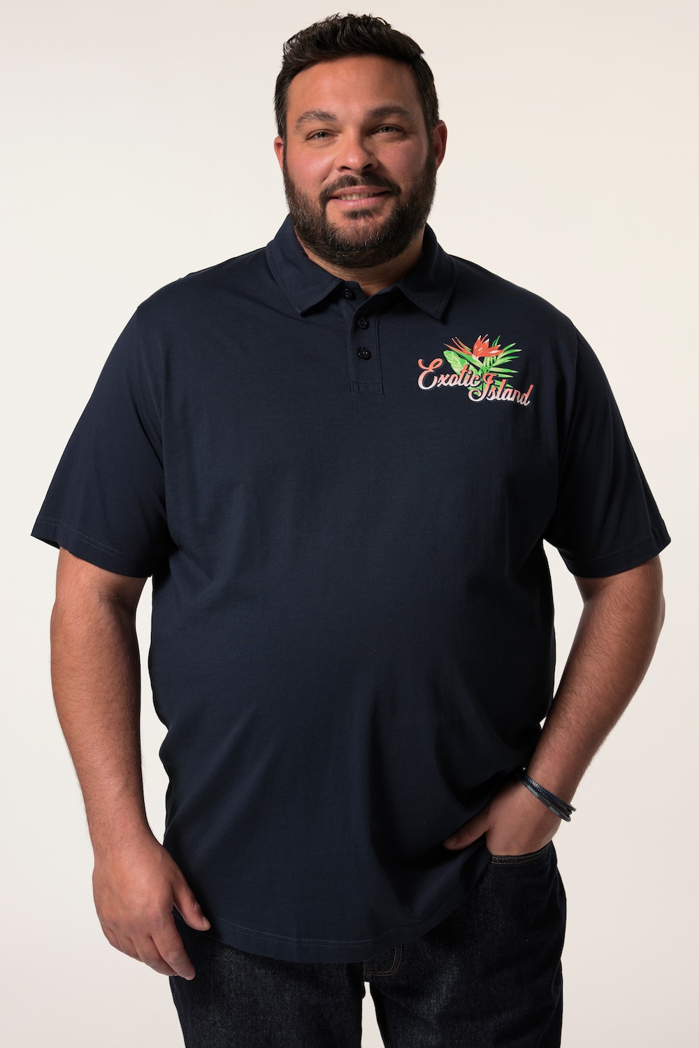 Men+ Poloshirt, korte mouw, print, tot 8 XL