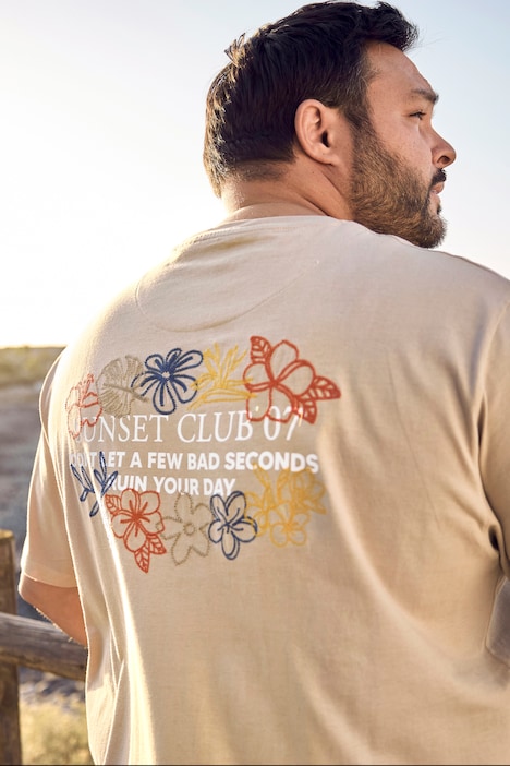 Men+ T-shirt, korte mouw, rugprint, tot 8 XL