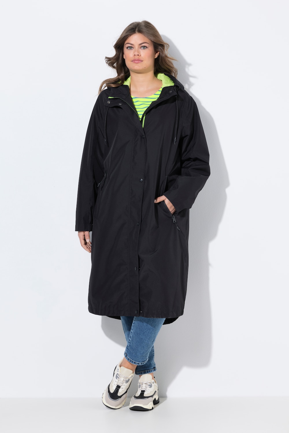 Große Größen Funktionsmantel, Damen, schwarz, Größe: 40/42, Polyester, LAURASON