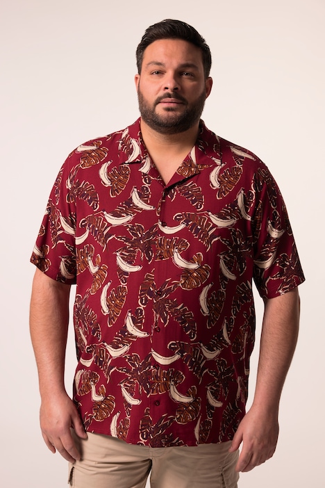 Men+ Viskose-Hemd, Halbarm, Cubakragen, Cuba Fit, bis 8 XL
