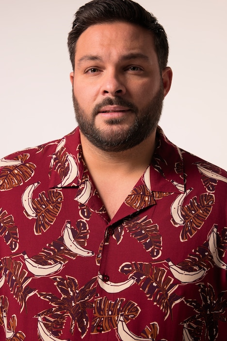 Men+ Viskose-Hemd, Halbarm, Cubakragen, Cuba Fit, bis 8 XL