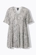 Blouse, diermotief, A-lijn, carréhals, halflange mouw