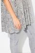Blouse, diermotief, A-lijn, carréhals, halflange mouw