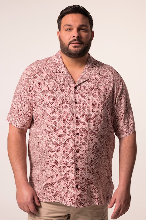 Men+ Viskose-Hemd, Halbarm, Cubakragen, Cuba Fit, bis 8 XL