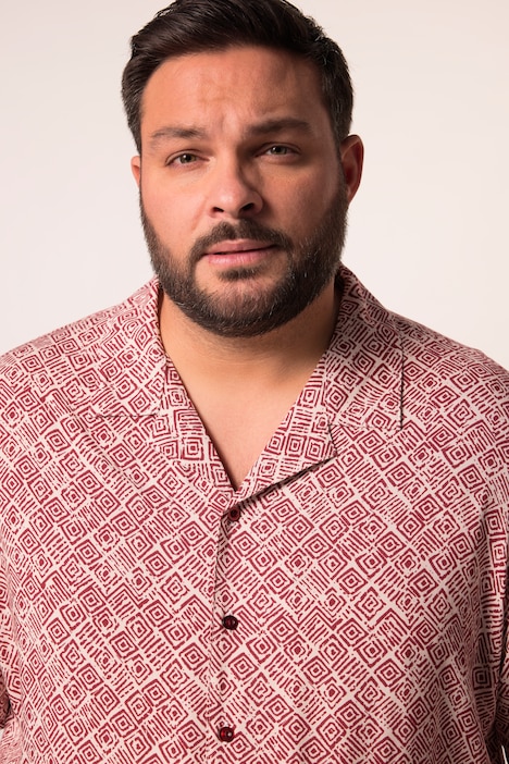 Men+ Viskose-Hemd, Halbarm, Cubakragen, Cuba Fit, bis 8 XL