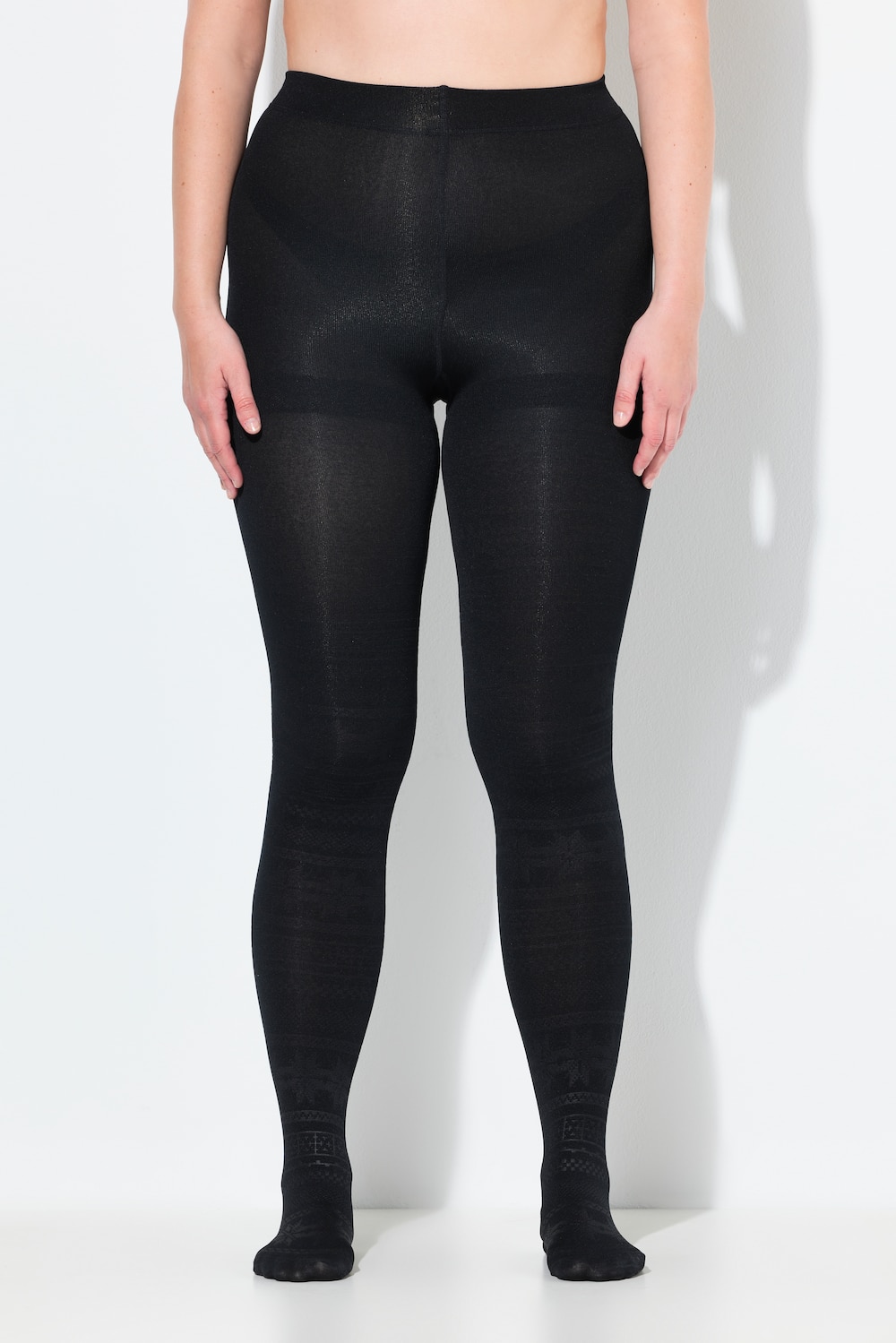 Große Größen Thermo-Strumpfhose, Damen, schwarz, Größe: 42/44, Polyester, Ulla Popken